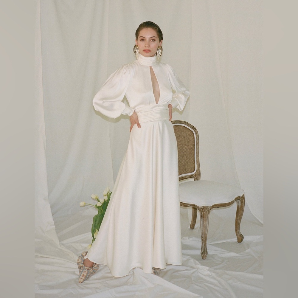 NWT ORSEUND IRIS NIGHT OUT MAXI DRESS IVORY XL